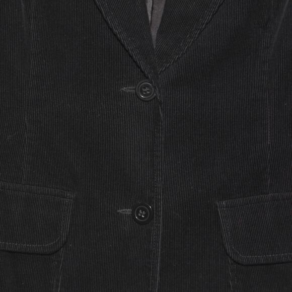 Laura Ashley Black Corduroy Blazer Jacket Size 10 - Picture 5 of 10